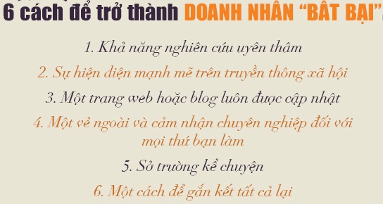 6 cách để trở thành doanh nhân “bất bại”